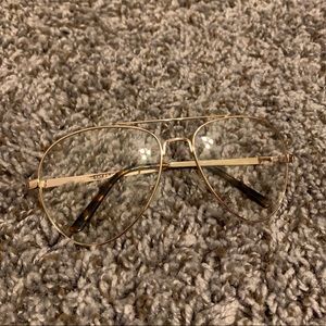Clear aviator fashion glasses